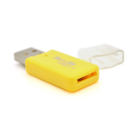 Кардридер MERLION CRD-1VL TF/Micro SD, USB2.0, Yellow, OEM Q100 Код: 403769-09