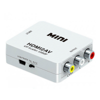 Конвертер Mini, HDMI to AV, ВИХІД 3RCA (мама) на ВХІД HDMI (мама), 720P / 1080P, White, BOX Код: 353649-09