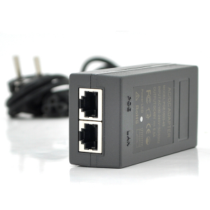 POE інжектор 12V 1A (12Вт) з портами Ethernet 10/100 Мбіт / с + кабель живлення Код: 397889-09