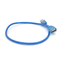 Удлинитель USB 2.0 AM/AF, 0.5m, прозрачный синий Q500