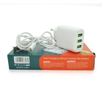 Набір 2 в 1 СЗУ With iPhone Cable 110-240V CX-10, 3xUSB, 2.0A, White, Blister-box Код: 351609-09
